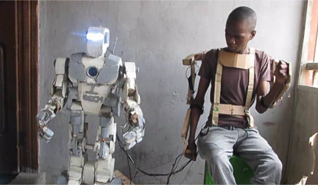 Isah Auwal-Barde: 17 years old Nigerian teenager from Kano State invents robot using exoskeleton remote control
