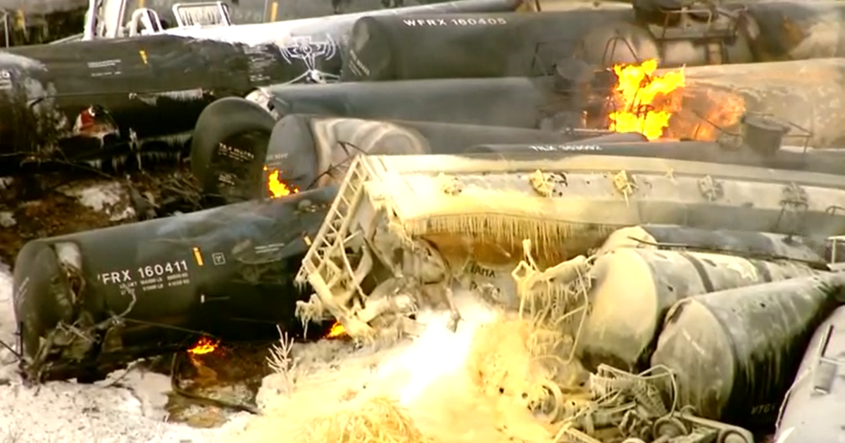 Train hauling ethanol derails and catches fire in Minnesota; Homes evacuated - CW Atlanta