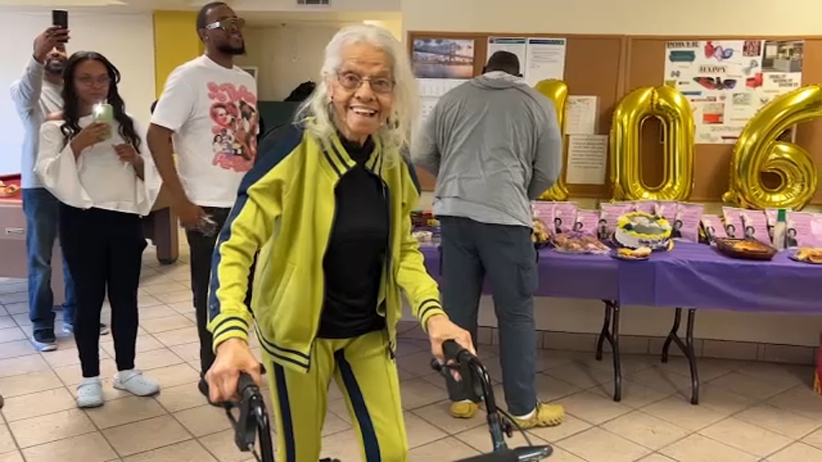 Gertrude Hawkins celebrates 106th birthday with loved ones and gives advice for a long life - ABC7 New York