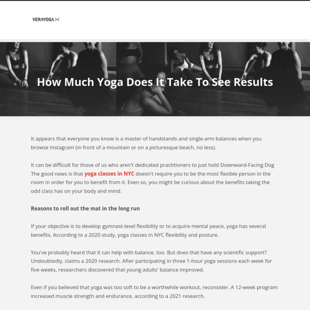 How Much Yoga Does It Take To See Results