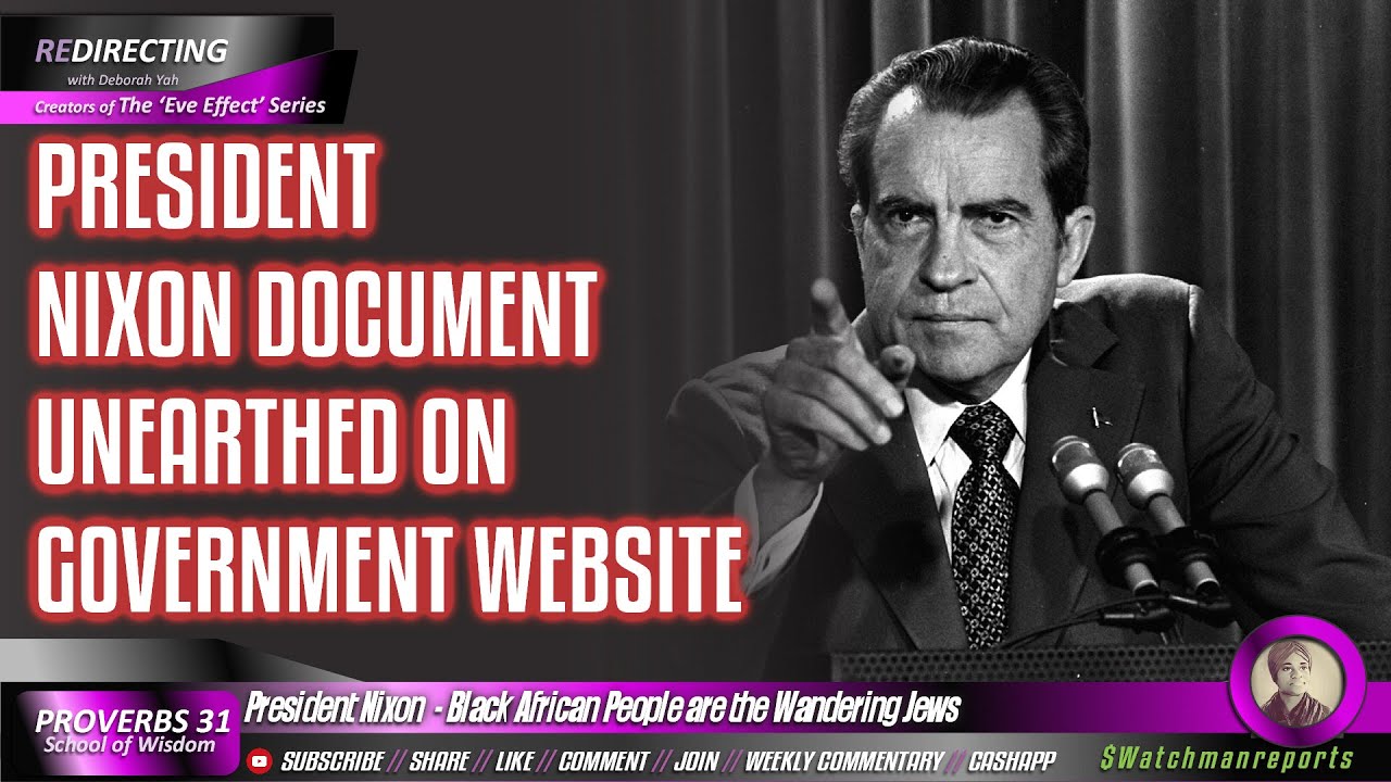 President Nixon  - Black African People are the Wandering J e w s - Henry Kissinger - YouTube