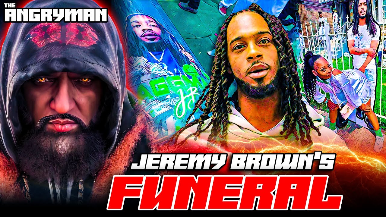 Jeremy Brown funeral attendees wear 'knockout king' t-shirt - YouTube