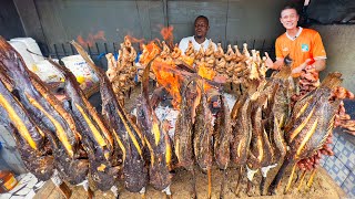 Street Food in Côte d’Ivoire!! ?? Insane VERTICAL BBQ in Abidjan (West Africa)!!