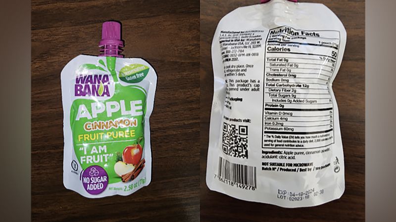 WanaBana fruit pouches found to have lead, FDA warns parents | CNN