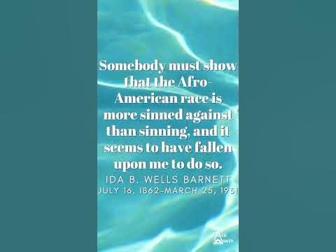 Black Quote of the Day Ida B. Wells Barnett 3 - YouTube