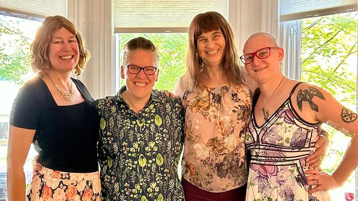Author comes out as transgender man after his wife came out as trans woman - and pair, who have a trans daughter, now live in a four-way open relationship with their trans lovers | Daily Mail Online