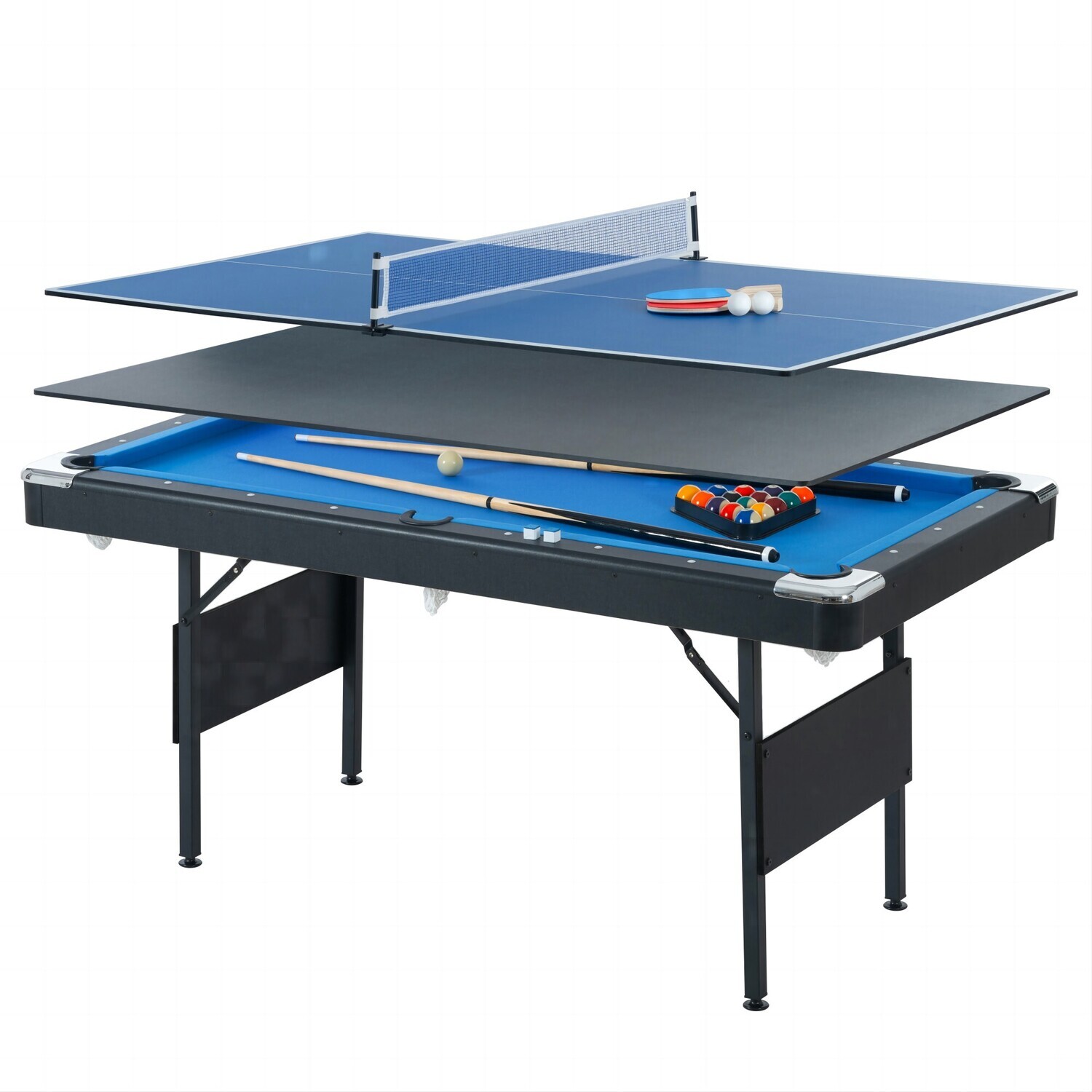 3-in-1 Game Table, Pool Table, Billiard Table, Table Games, Table Tennis, Multi-Game Table, Table Games, Family Interaction – Store – Power Through Peace & Unity Store