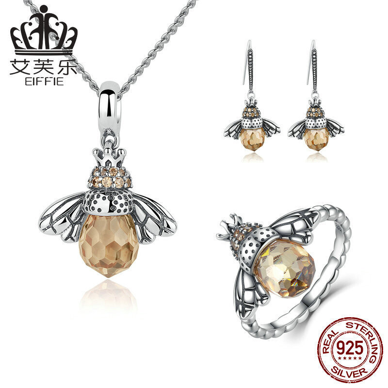 EIFFIE S925 Sterling Silver Three-piece Bee Set – Store – Power Through Peace & Unity Store