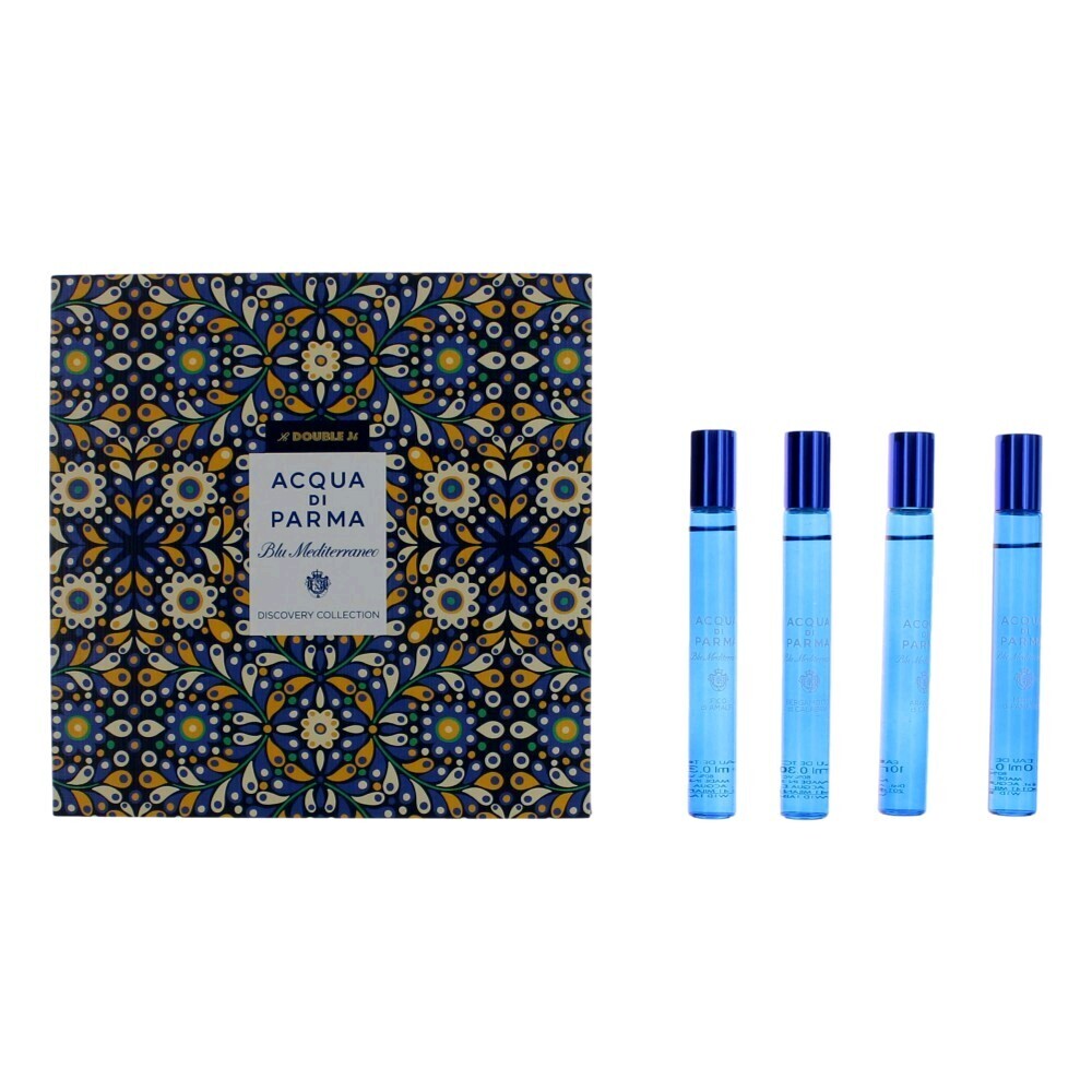 Blu Mediterraneo Discovery Collection by Acqua Di Parma, 4 Piece Roll On Set for Unisex – Store – Power Through Peace & Unity Store