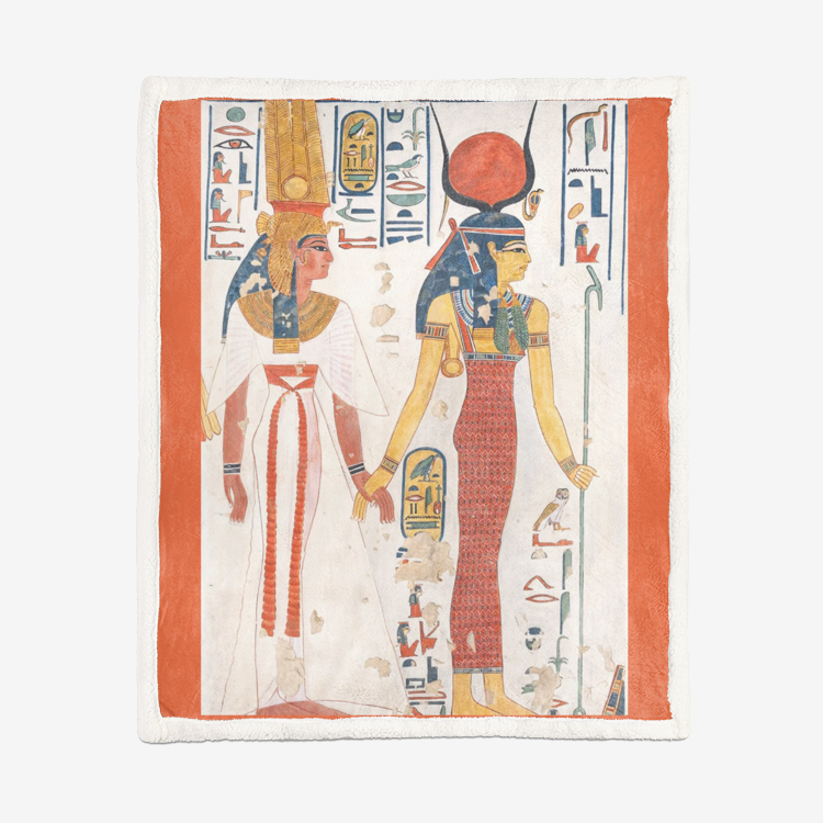 Queen Nefertari and Isis Inspired Double-Sided Super Soft Plush Blanket – Power Through Peace & Unity Store – POWER comes in response to need NOT DESIRE