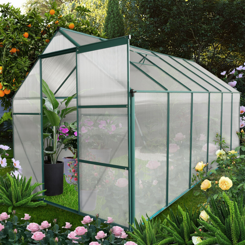 6×12 FT Polycarbonate Greenhouse Raised Base and Anchor Aluminum Heavy Duty Walk-in Greenhouses for Outdoor Backyard in All Season – Power Through Peace & Unity Store – POWER comes in response to need NOT DESIRE