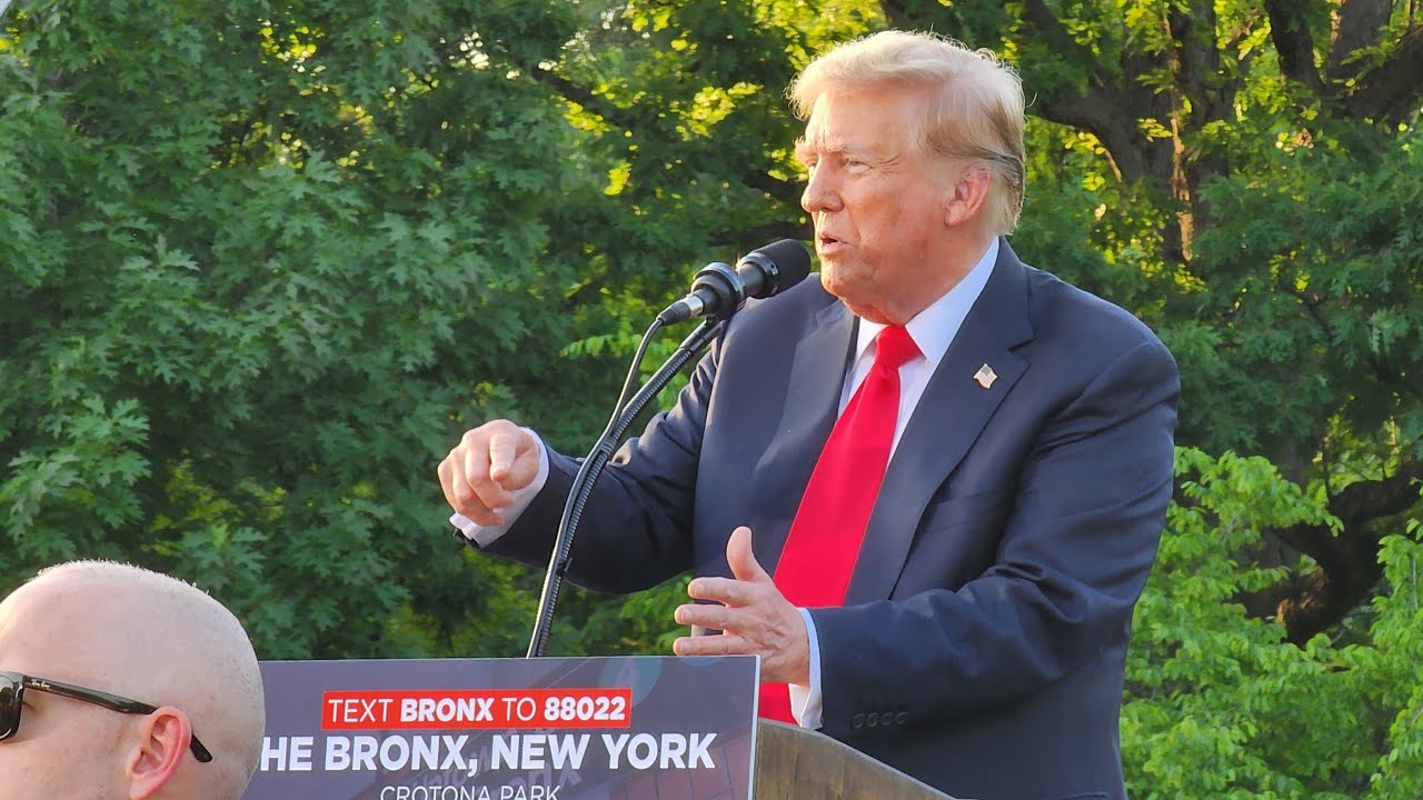 #Live Donald Trump rally in the Bronx New York Crotona Park 05/23/2024 in United States of America - YouTube