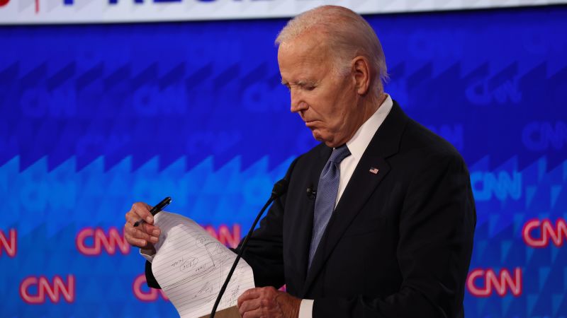 Biden acknowledges weak debate performance as Democratic questions swirl over whether he’ll stay in the presidential race | CNN Politics