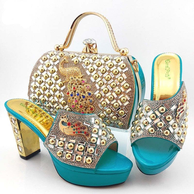 Crystalline Allure Collection Pretty Italian Women Shoes and Bag Set – Power Through Peace & Unity Store – POWER comes in response to need NOT DESIRE