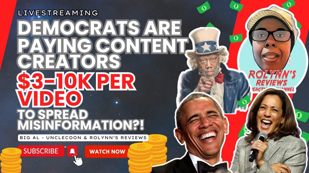 DEMOCRATS Are Paying Content Creators $3k-$10k Per Video To Spread misinformation!#shorts #subscribe - YouTube