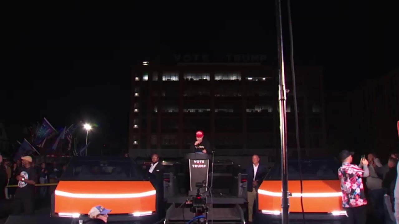 Giant Vote for Trump sign lit in Amsterdam - YouTube