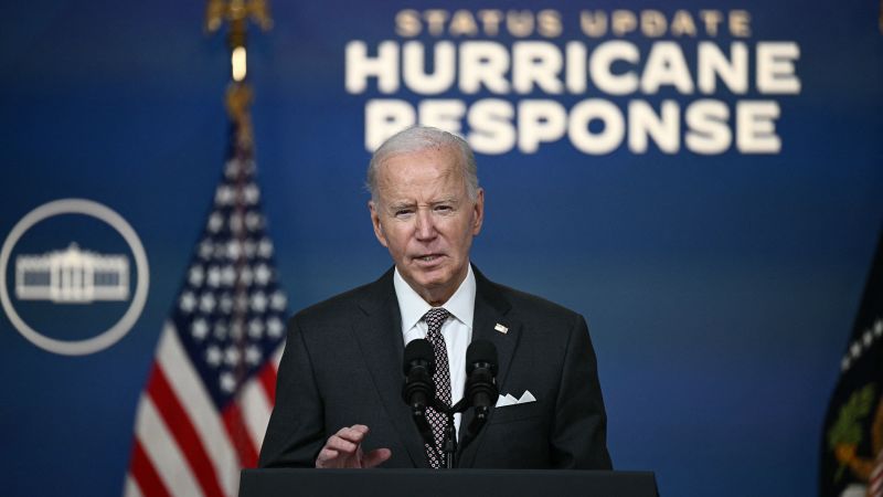 Biden warns hurricane-relief funding needed soon as he calls on Congress to ‘step up’ | CNN Politics