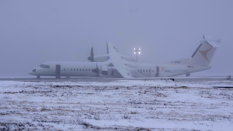 Air Canada Flight 2259 catches fire during plane landing at Halifax Stanfield International Airport | CNN