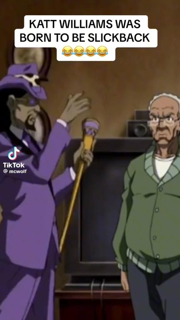 A pimp named slick back [Video] | Black cartoon men, Boondocks slick back, Funny comedians