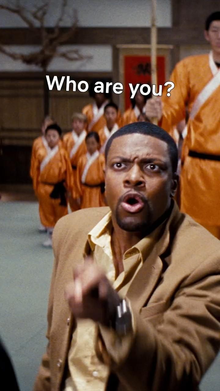 This scene is peak comedy — "Who are you?" — "Yu." — "No, not me, you!" ? Never gets old!  ?: Rush Hour 3 #comedyclass… [Video] | Who are you meme, Who are you funny, Rush hour 3 girl